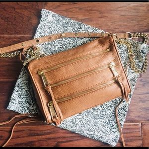 Mini 5-Zip Convertible Cross-Body Handbag